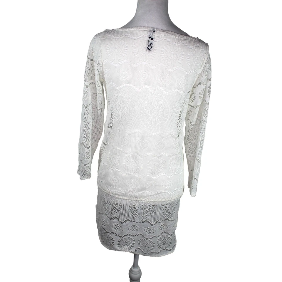 Ralph Lauren 蓝色标签泳罩沙滩泳池蕾丝抽绳腰部小号 — 第 3/4 张图片