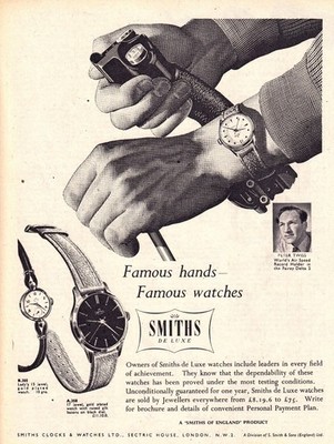3w22131/ Reklame / Werbung aus 1956   Uhren   SMITH de Luxe   Clocks & Watches L