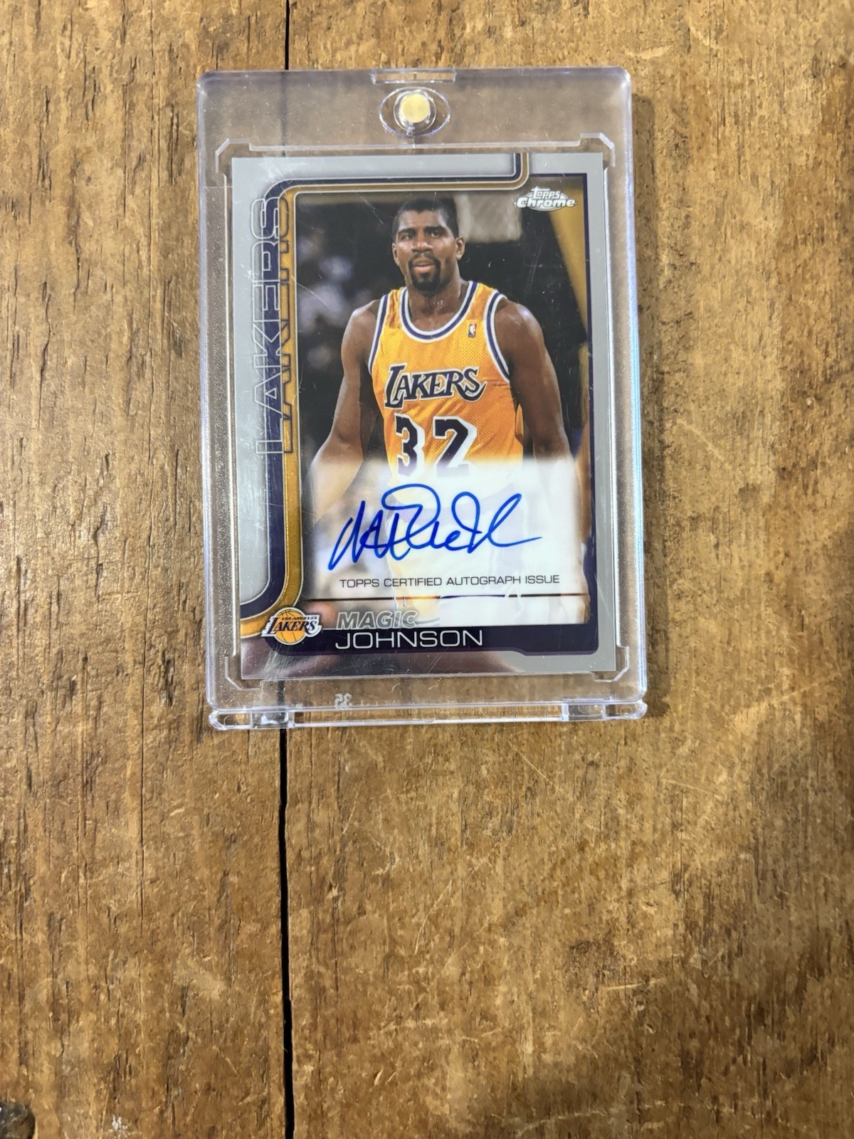 2025-26 Topps Chrome Magic Johnson Auto #TCA-MJ Lakers