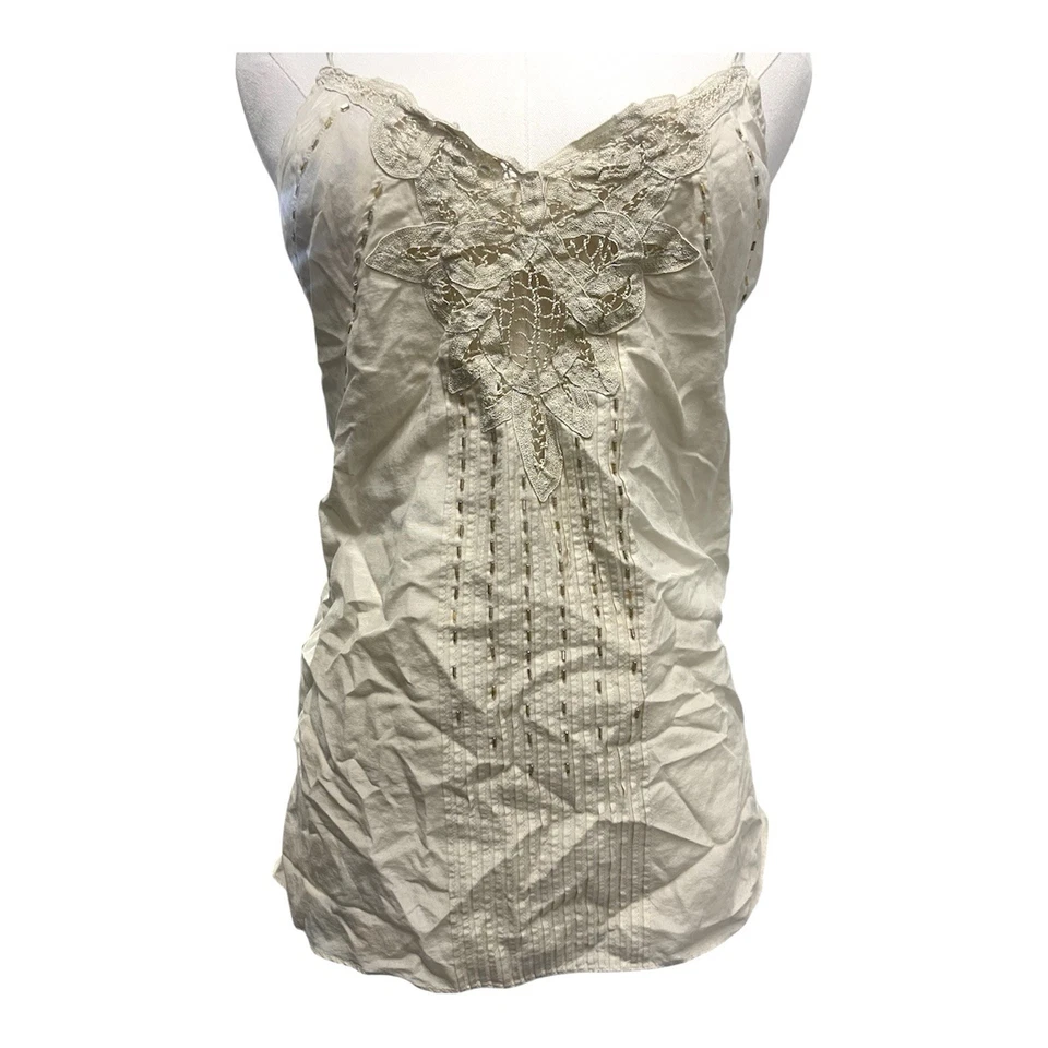 Camisola vintage de seda de algodón con cuentas Abercrombie & Fitch talla MEDIANA Y2K hada de los 90 Foto 2 de 4