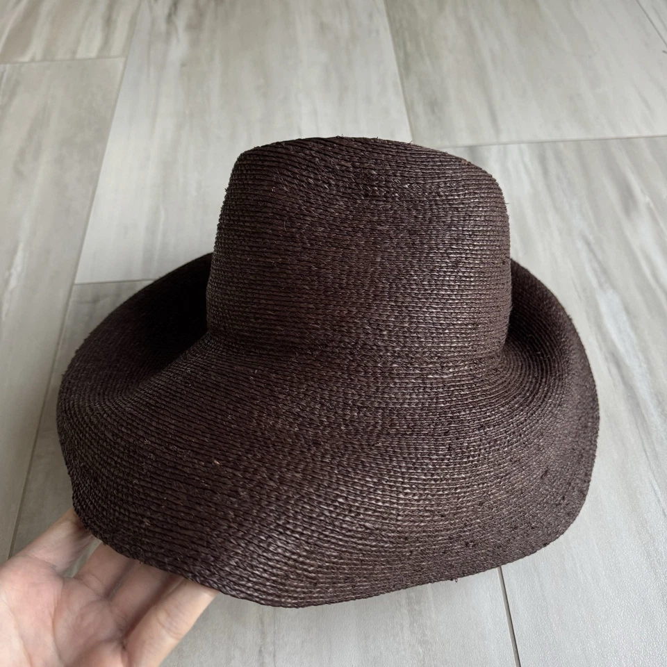 Sombrero Janessa Leone Collette Rafia Paja Chocolate, Talla Mediana Foto 3 de 4