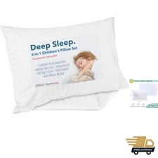 Toddler Pillow Organic Cotton 13x18 Hypoallergenic Washable Portable