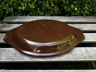 VTG PYREX Top 943-C Old Orchard Brown Oval Casserole Dish 1 1/2 Qt  Lid Only