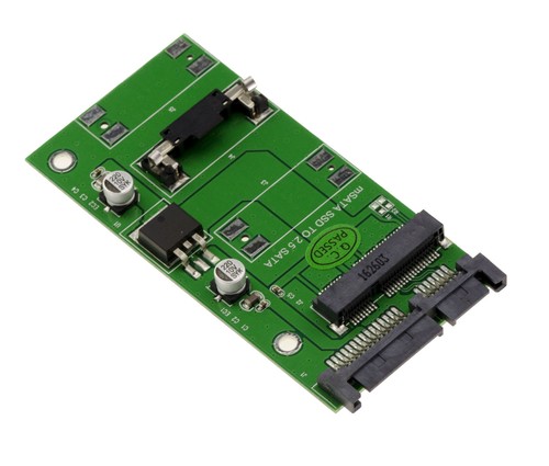 Adaptateur mSATA vers SATA 2 - avec clip de fixation du SSD - Afbeelding 2 van 3