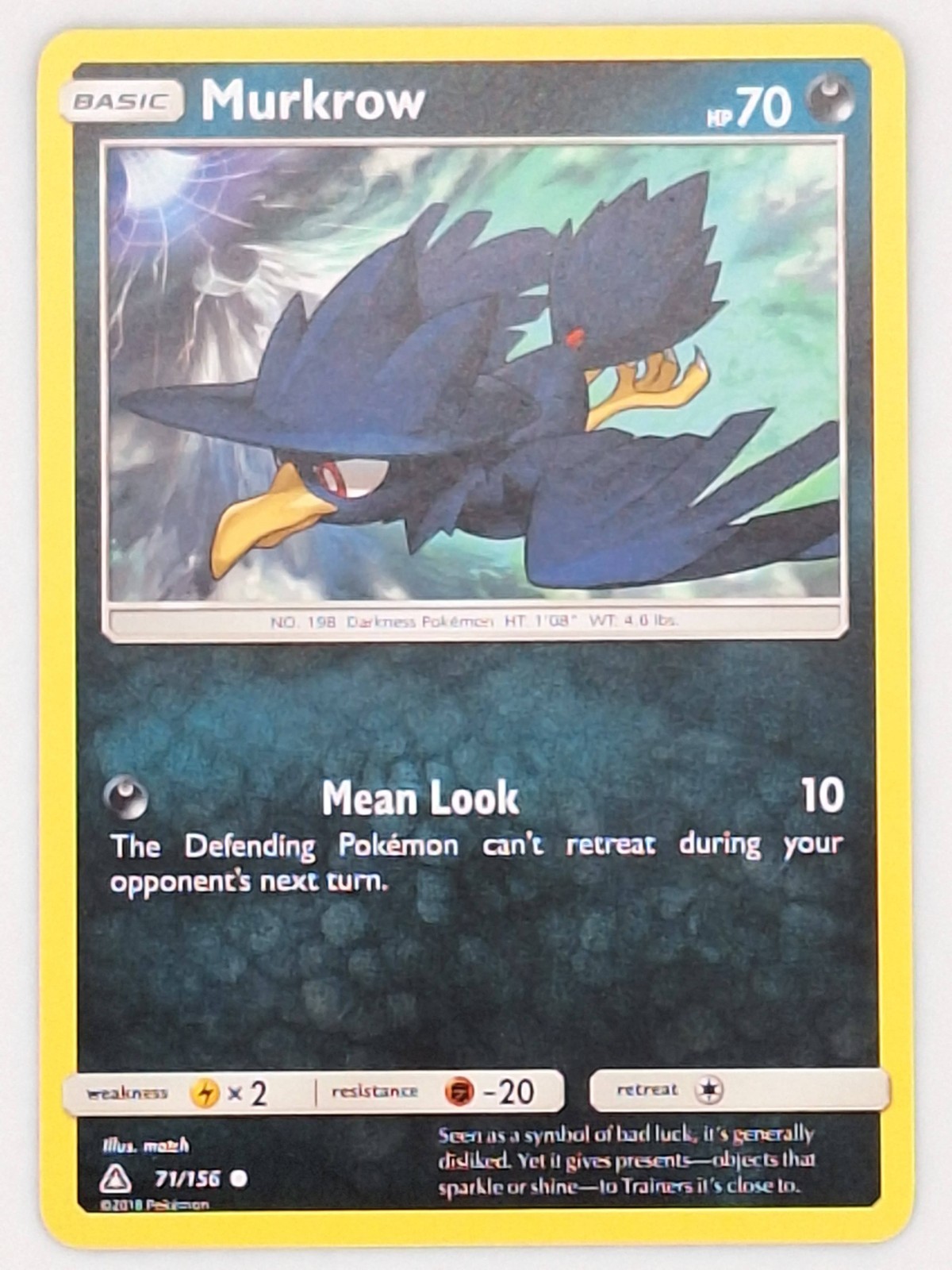 Murkrow 71/156 Pokemon - Sun & Moon Ultra Prism MP