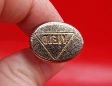 Vintage Mid-Century Goldtone Yield Sign Sealing Wax Stamp Seal