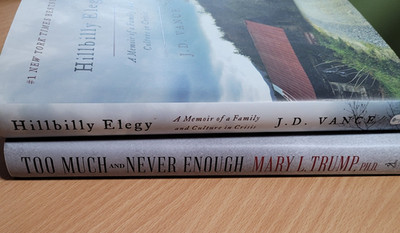 Trump / Vance Book Combo - lot of 2 Hillbilly Elegy & Too Much HC