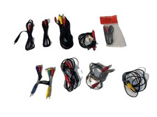 Mixed Lot AV Cables RCA Composite 3.5mm Audio Video Cords Adapters Retro TV Ster