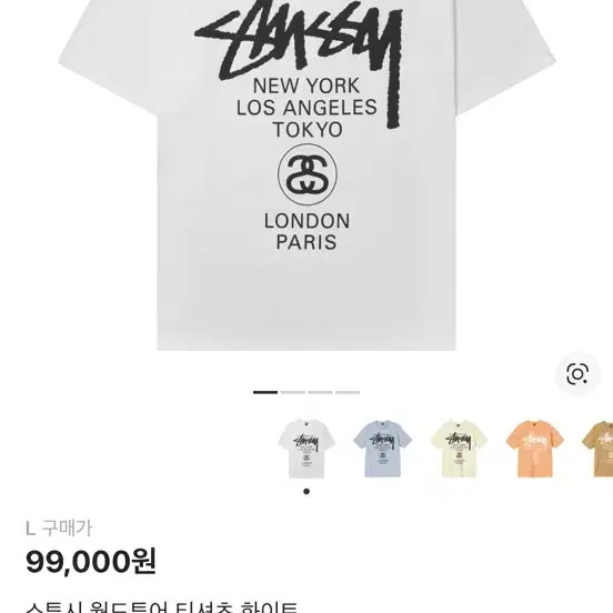 Stussy World Tour Short Sleeve T-Shirt White