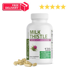 Bronson Milk Thistle Silymarin Marianum  Dandelion Extract, 120 capsules 