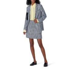 Adam Lippes Blue Tweed Blazer Jacket Size 4