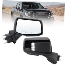 Right Passenger Side Mirror Compatible With 2019-2025 GMC Sierra R-15Pins Black