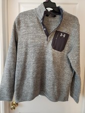 Under Armour Coldgear Henley Specialist Grid Fleece Sweater sz XL