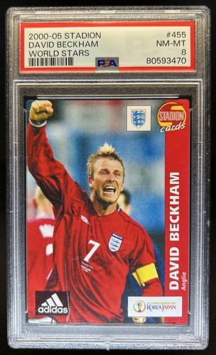 2000-05 Stadion David Beckham World Stars #455 PSA 8