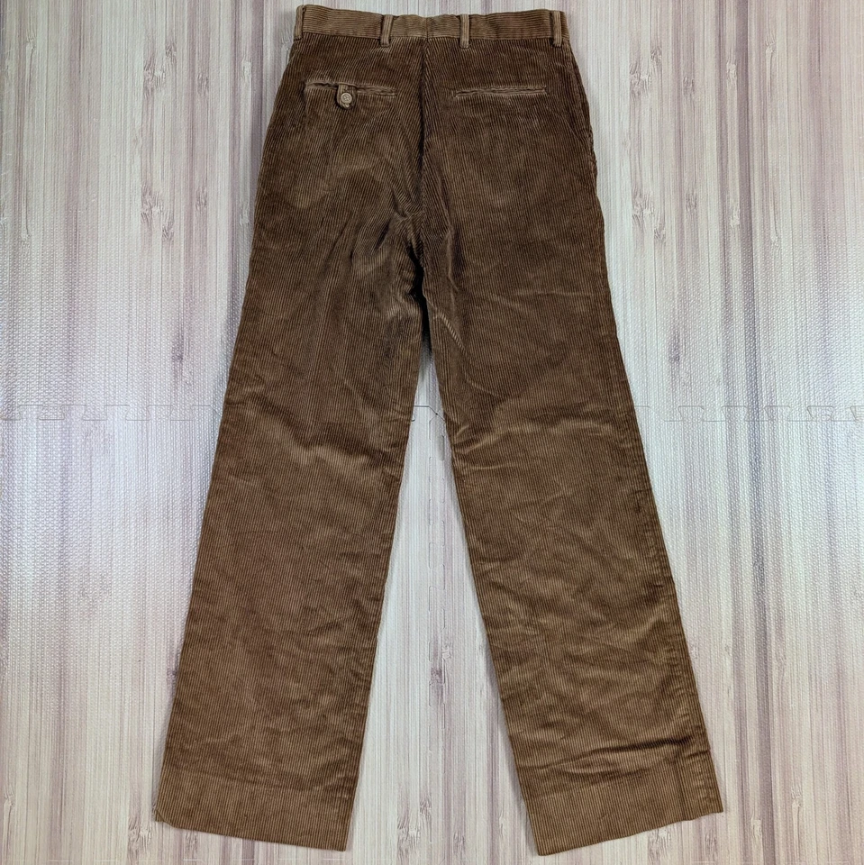 Calça de veludo feminina vintage 70 marrom H.I.S tamanho 28x31 perna larga bom estado - Imagem 2 de 4