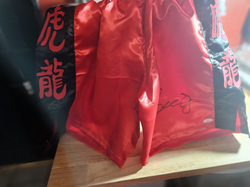 Bolo Yeung Signed Custom Trunks Blood Sport Chong Li Autographed JSA COA