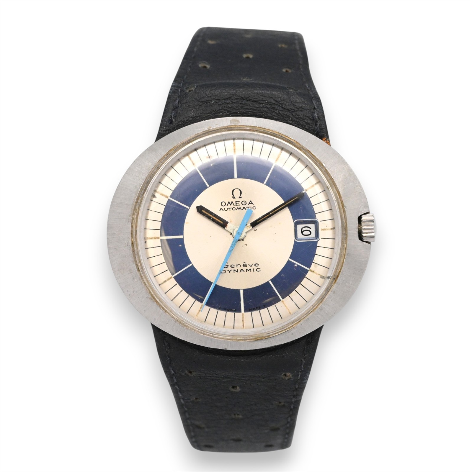 STAINLESS WRISTWATCH DYNAMIC GENEVE VINTAGE OMEGA AUTOMATIC STEEL MECHANICAL - vintagewatches.pk