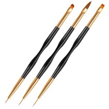 Nail Art Brushes 3PCS Nail Brush Set with Polish Pens and Liner Brush for Hom...