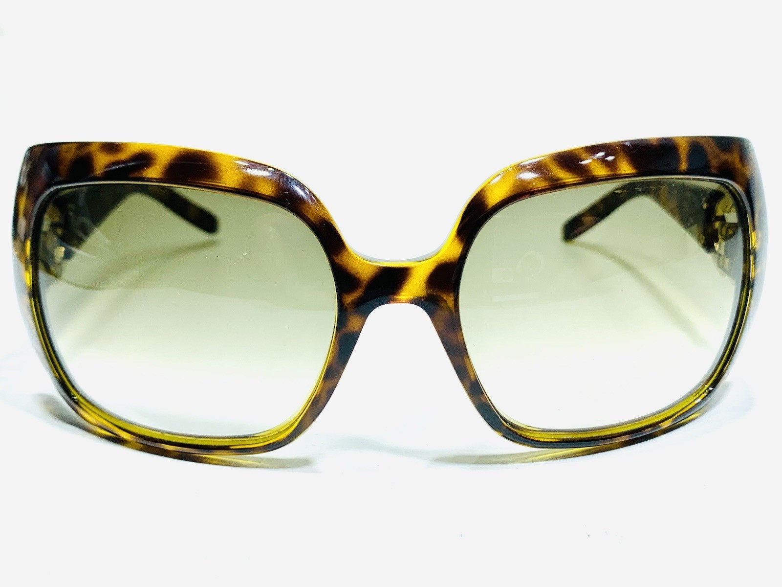 Gucci Tortoise Shell Gold Interlocking GG Logo Wo… - image 3