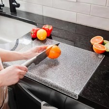 Acrylic Transparent Cutting Board With Lip | Anti-slip Cutting Chopping Boards