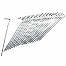 20 Pieces Heavy Duty Galvanized Steel Tent Pegs, Camping Stakes, Tent Spikes