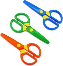 Plastic Child-Safe Scissor Set, Toddlers Training Scissors,