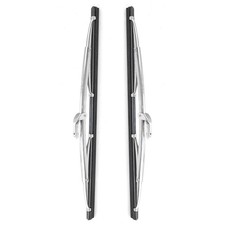 15" Classic Stainless Wiper Blades for Classic Cars/Boat Marine, Set of 2 | V...