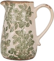 Dekorationskanne Keramik 16X12X18 Cm Beige GrüN Clayre & Eef 6CE1977M