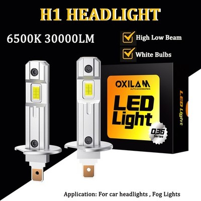 Oxilam H1 Super White LED Headlight Bulb Conversion Kit High Low Beam Lamp 6500K