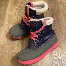 Gymboree kids girls winter snow Boots waterproof duck rain boots faux fur shoe 4