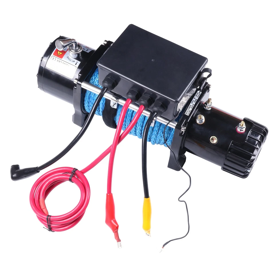 Fits Jeep Trailer 4WD 9.5mm*26m Electric Winch Synthetic Rope Truck 13000LB 12V Foto 4 de 4