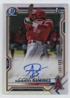 2021 Bowman Chrome Prospects Refractor /499 Alexander Ramirez #CPA-ARA Auto 16s2