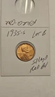 wheat penny 1935S RED CH BU 1935-S LOT #B LINCOLN CENT AU/CH UNC RED LUSTER