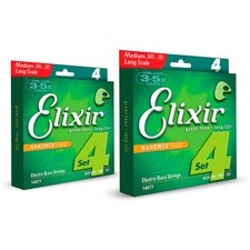 Elixir NcklPltd Steel 4String Bass NANOWEB Lo...