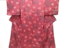 7744530: JAPANESE KIMONO / ANTIQUE KIMONO / TAISHO ROMAN STYLE / WOVEN FLOWER CR