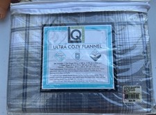 Living Quarters Cold Weather 100 Cotton Flannel Sheet Set Grey Tan Plaid Twin