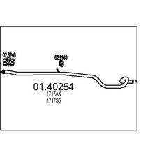 MTS Abgasrohr Verbindungsrohr Neu für Peugeot 206 SW 2.0 HDI Auspuff