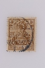 Germany Deutsches Reich 3pf Used FANCY PERFIN OVAL PSL
