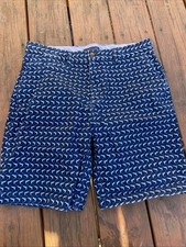 Tommy Hilfiger Shorts Mens 32 Blue Sharks Preppy Golf Beach Surf NICE