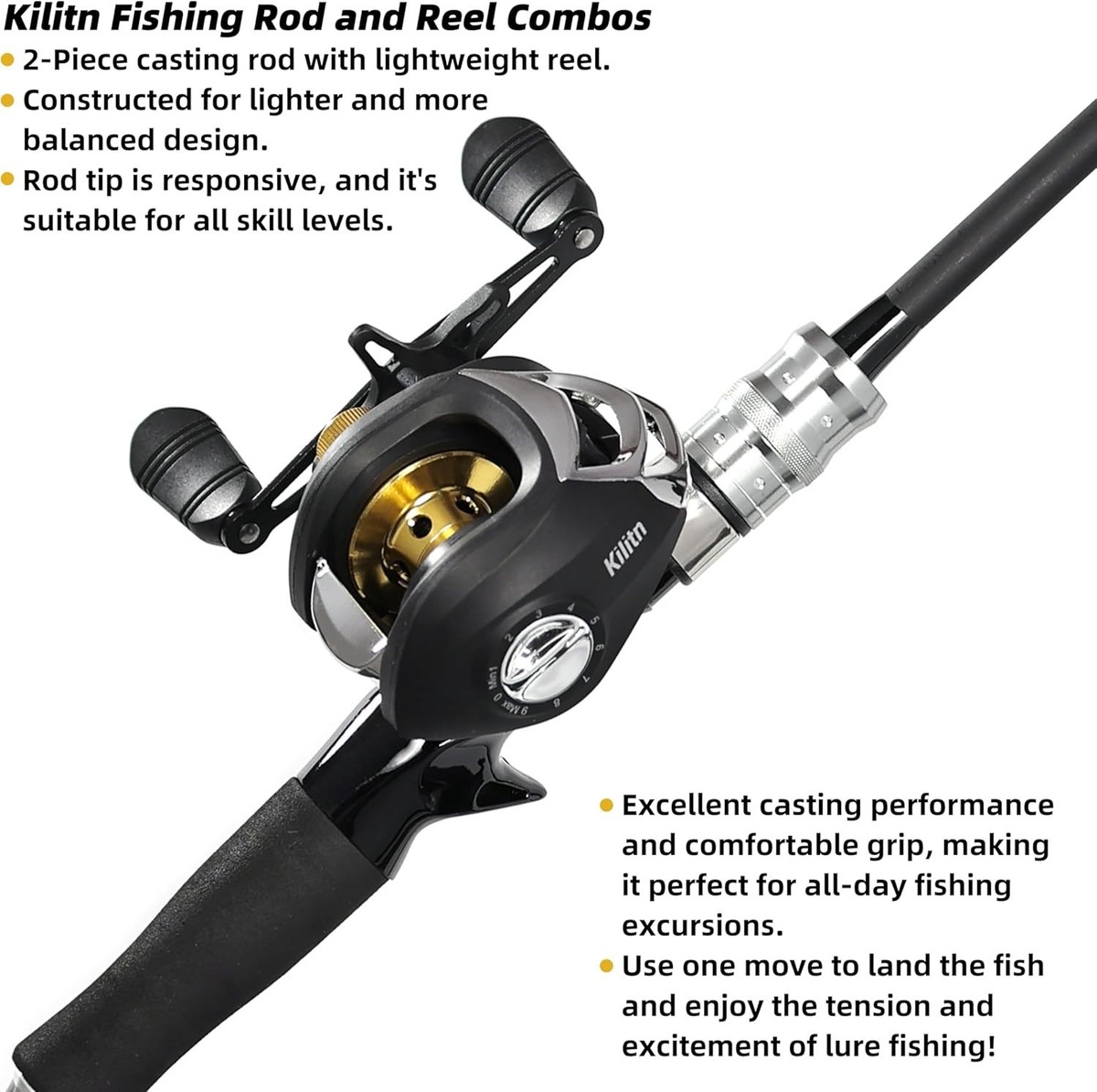 baitcaster rods and reels black Fishing Rod Telescopic Fishing Pole Fishing Rod Reel Baitcast Combo Lightweight Design Compact Stable Fishing Rod and Reel : Sports & Outdoors From the dock to the pontoon boat Fishing Rod and Reel Combo,