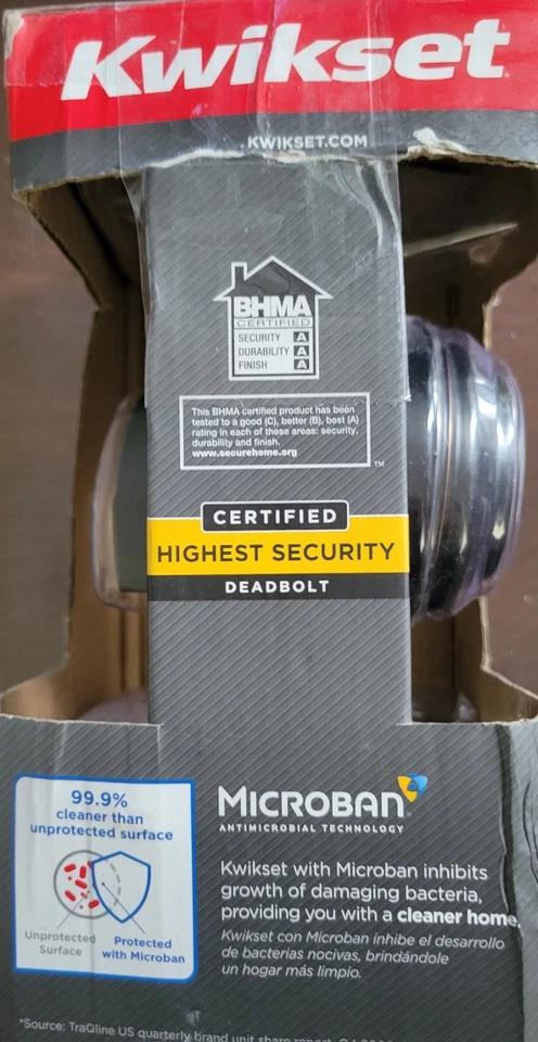 Kwikset Deadbolt/ Keyed One Side Door Lock NEW - Image 2 of 2