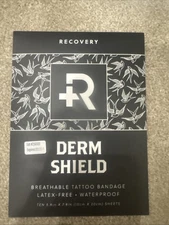 Recovery Derm Shield 5.9" x 7.9" Sheets Box of 10 Breathable, Latex-Free NIB