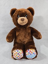 Build A Bear Workshop Birthday Bear Plush Teddy Bear 15" Dark Brown Bear