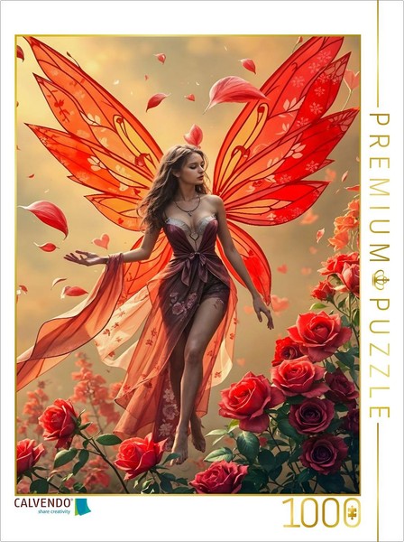 Calvendo Puzzle Die Rosenfee Des Februar – Ein Puzzle Der Leisen Liebe | 1000 Te-image