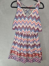 Vintage Y2K Speechless Small Teir Dress Aztec Multicolor Sleeveless Vneck Straps