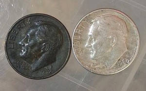 1992 Roosevelt (Black)Dime Very Rare!!!! Error Coin