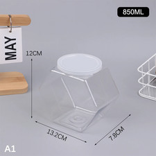 Portable Transparent Hexagonal Candy Cookie Jar Plastic Packaging Jars Sealed wi