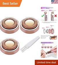 18K Gold-Plated Replacement Heads for Generation 1 Facial Hair Remover - 3 Count