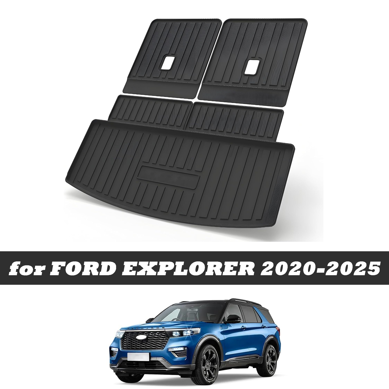 Ford Explorer 2020-2023 Black TPO Rear Cargo Liner Mat