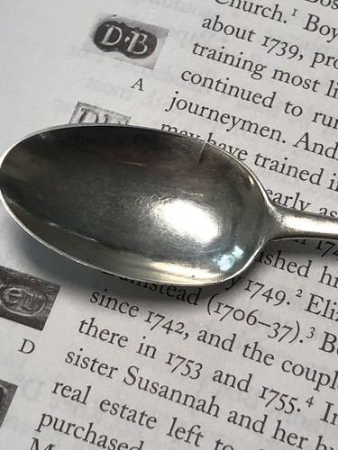 Cuillère à café argent pièce Daniel Boyer - Boston, MA - dos coquillage - vers 1760. - Photo 2 sur 10